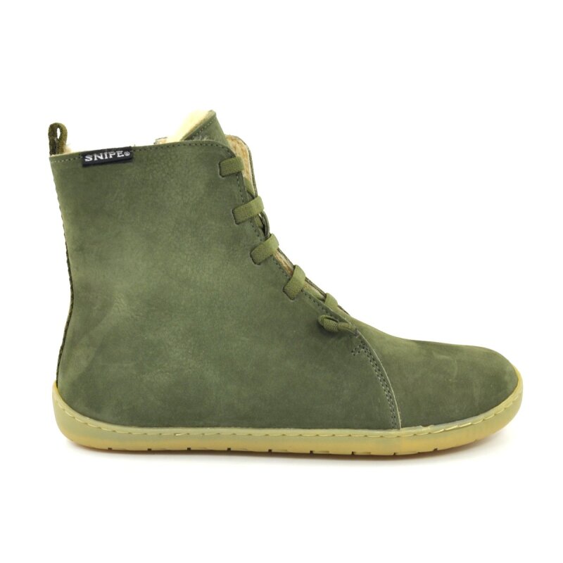 Snipe Damen Barfußboot 05286 kaki mit Warmfutter
